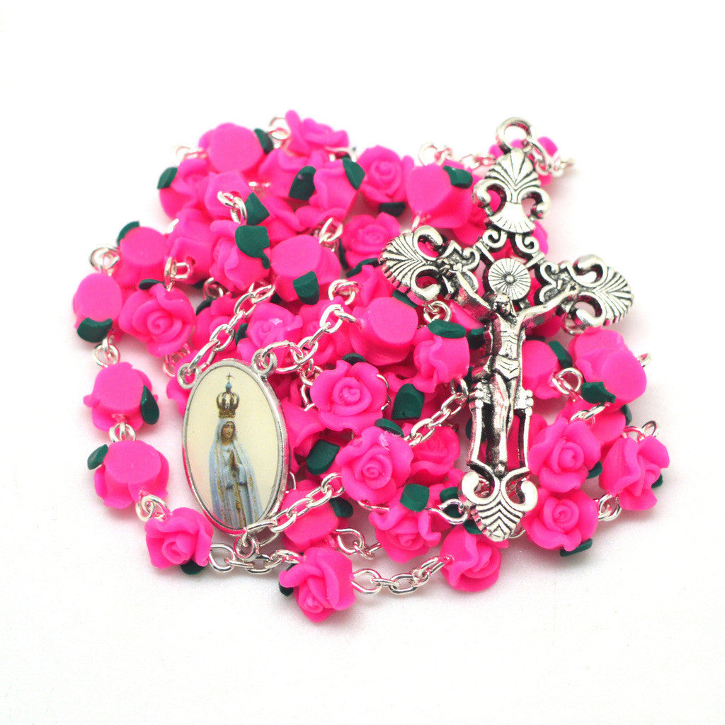 Clay Rose Pre-Made Rosary